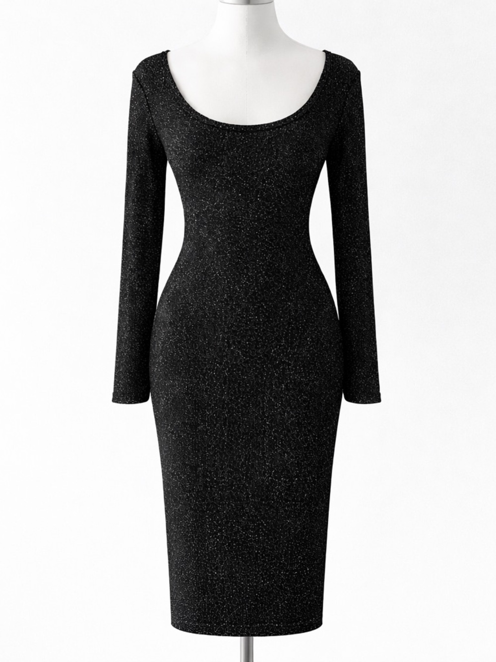 White House black market, midnight, black sparkle, sweater dress size Medium